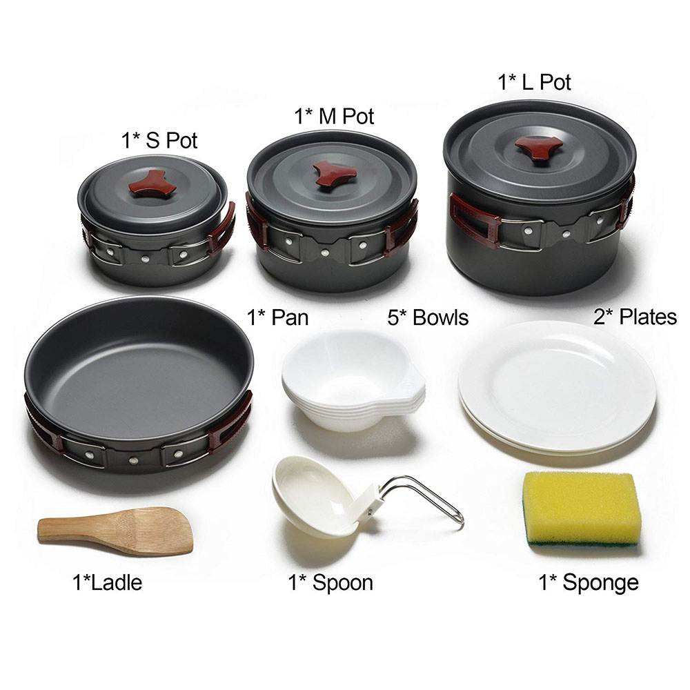 Kit peralatan masak Camping lu - Camping Cooking Essentials ulasan dan harga