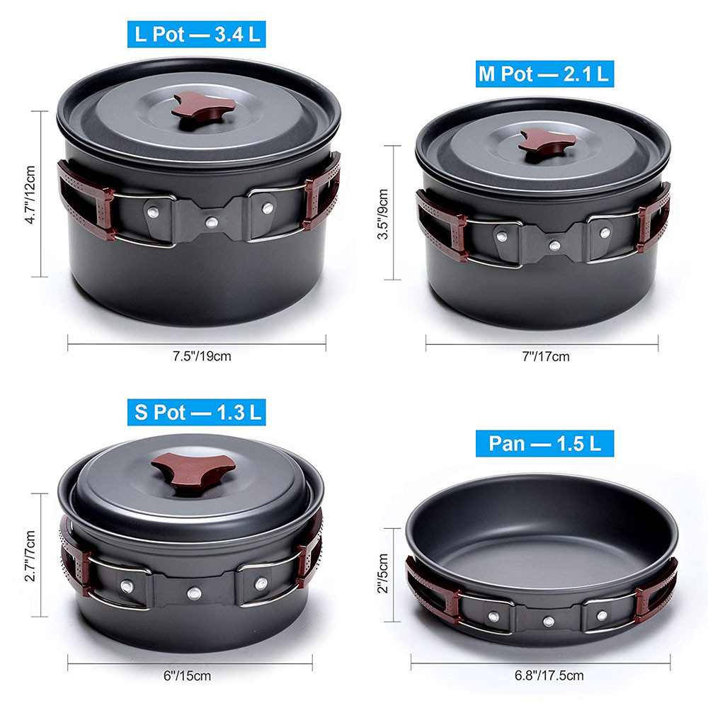Kit peralatan masak Camping lu - Camping Cooking Essentials ulasan dan harga