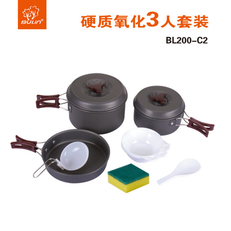 Set Peralatan Masak Camping Lu - Camping Cooking Set Compact ulasan dan harga
