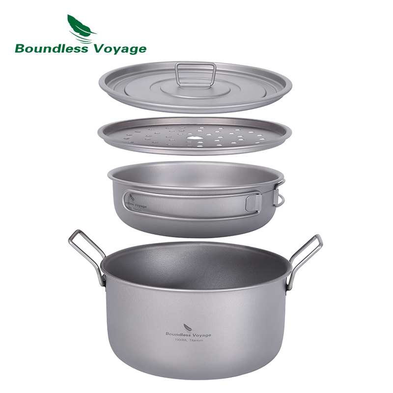 Boundless Voyage panci masak b - Camping Cooking Kits ulasan dan harga