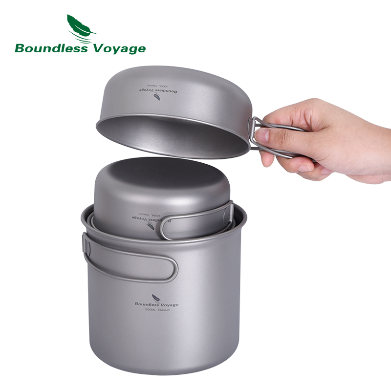 Set Panci Titanium Boundless V - Camping Cooking Mess Kit ulasan dan harga